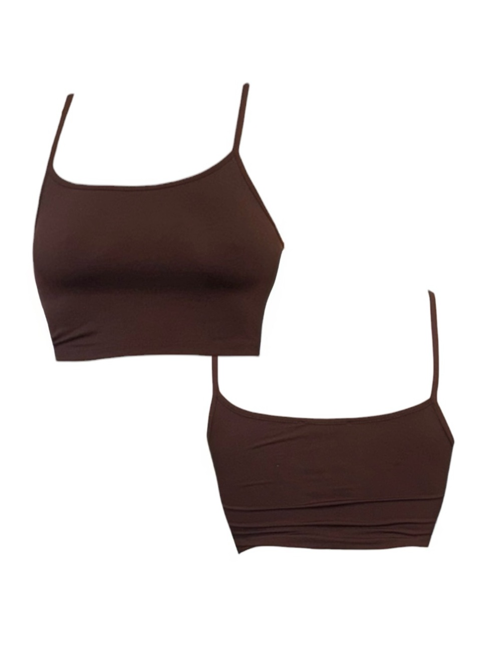Brown Tank Top Crop Top
